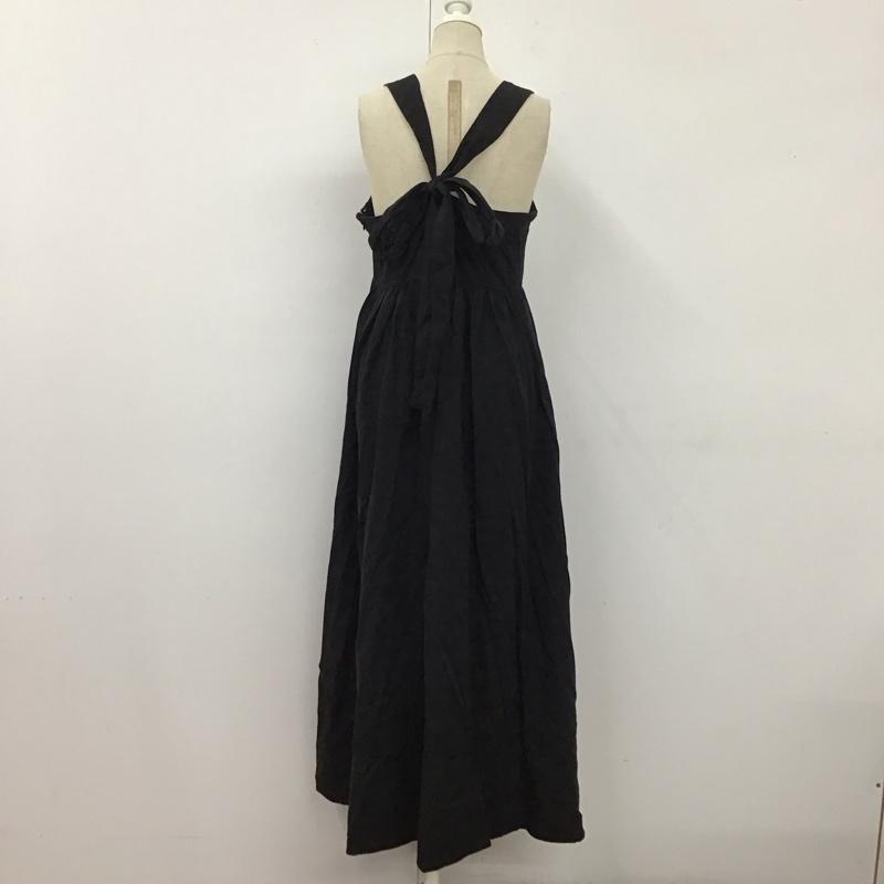 マウジー MOUSSY ワンピース ロングスカート 010caf30-5930 BACKRIBBONCAMIDRESS ノースリーブロングワンピース 2 無地 黒 / ブラック /  レディース USED 古着 中古 10115913
