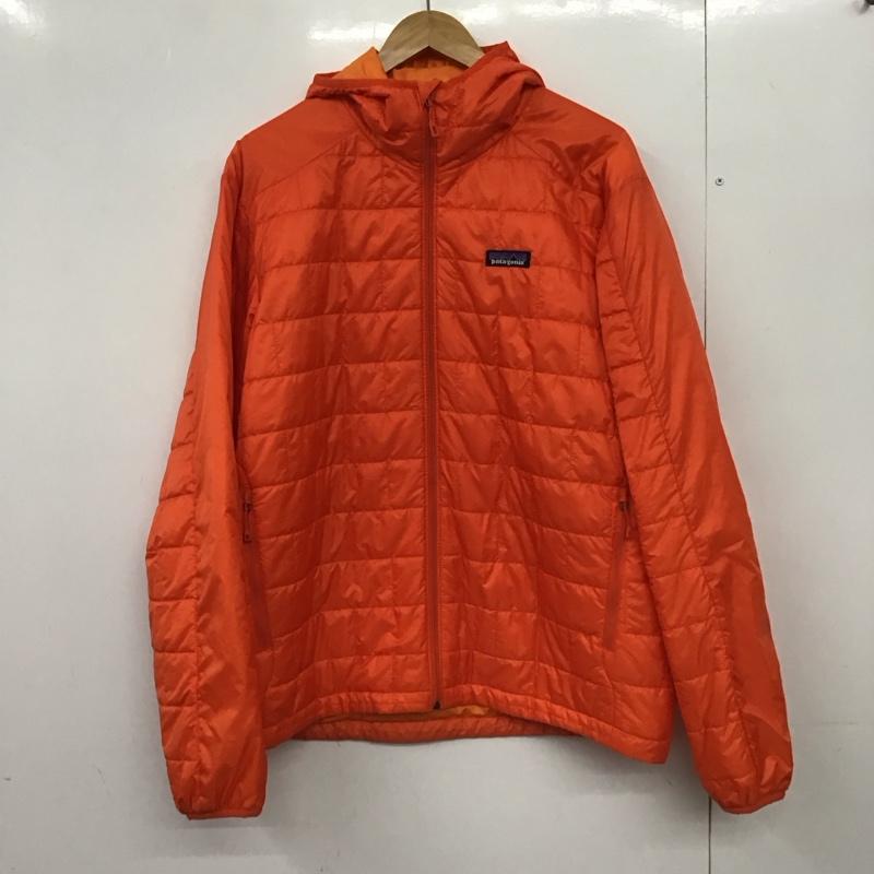 パタゴニア patagonia ジャケット、上着 ジャンパー、ブルゾン ジップアップジャケット ナイロンジャケット アウター L ロゴ、文字 橙 / オレンジ /  メンズ USED 古着 中古 10147536