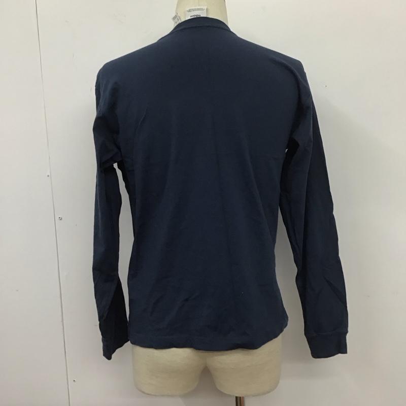 アディダス adidas Tシャツ 長袖 GN3904 クルーネック ロゴ M プリント 紺 / ネイビー /  メンズ USED 古着 中古 10107435