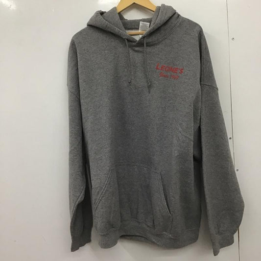 ギルダン GILDAN パーカー 長袖 長袖パーカー プルオーバーパーカー スウェット XXL ロゴ、文字 灰 / グレー /  メンズ USED 古着 中古 10149108