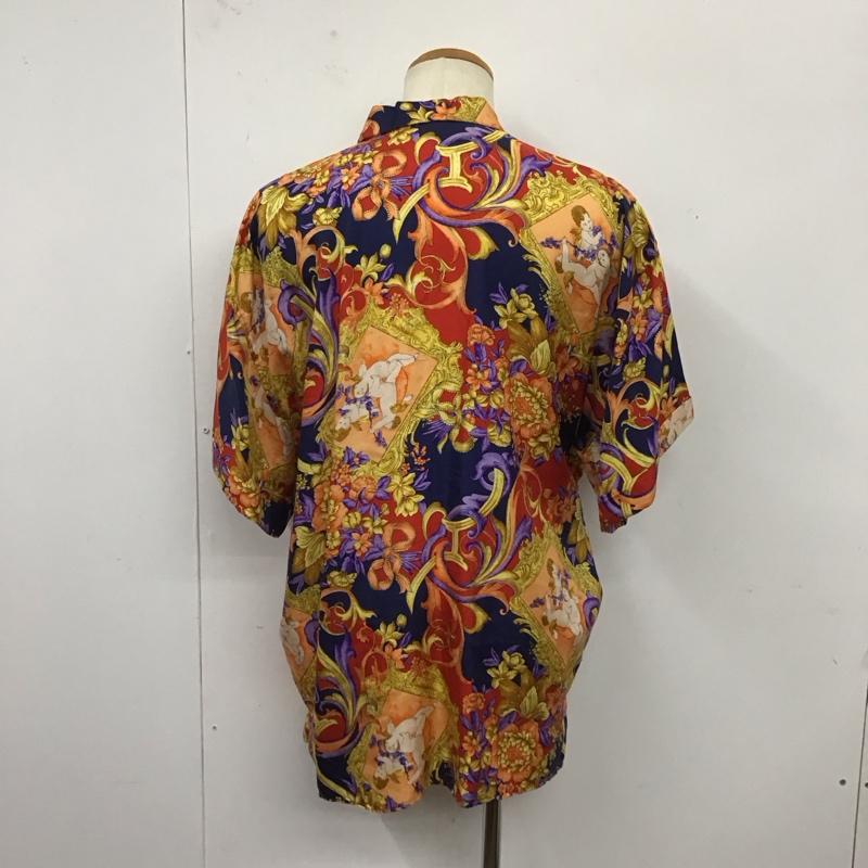 ヴェルサーチ VERSACE シャツ、ブラウス 半袖 08304255 V2 シルク 開襟 オープンカラー M 総柄 マルチカラー / マルチカラー /  メンズ USED 古着 中古 10120188