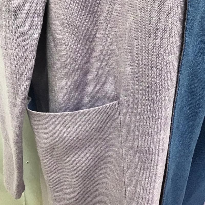ニコアンド niko and... カーディガン 長袖 ロングニットカーディガン 長袖ニットカーディガン 前開き 3 無地 紫 / パープル /  レディース USED 古着 中古 10122437
