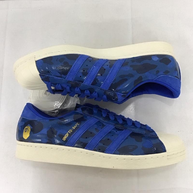 アディダス adidas スニーカー スニーカー S74775 スーパースター 80V UNDFTD BAPE 28.5cm ロゴ、文字 青 / ブルー /  メンズ USED 古着 中古 10141144