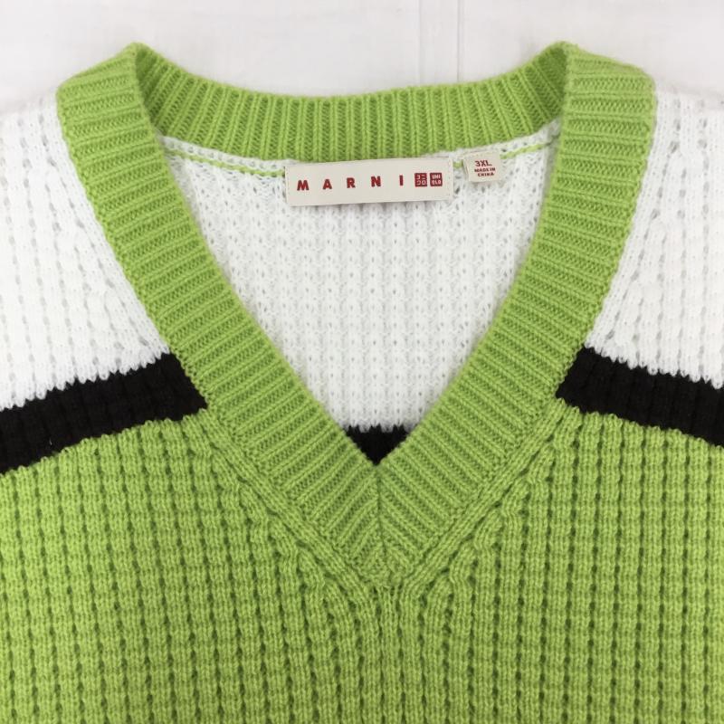 ユニクロ UNIQLO ベスト ベスト MARNI 4L  白 / ホワイト / X 緑 / グリーン /  レディース USED 古着 中古 10139896