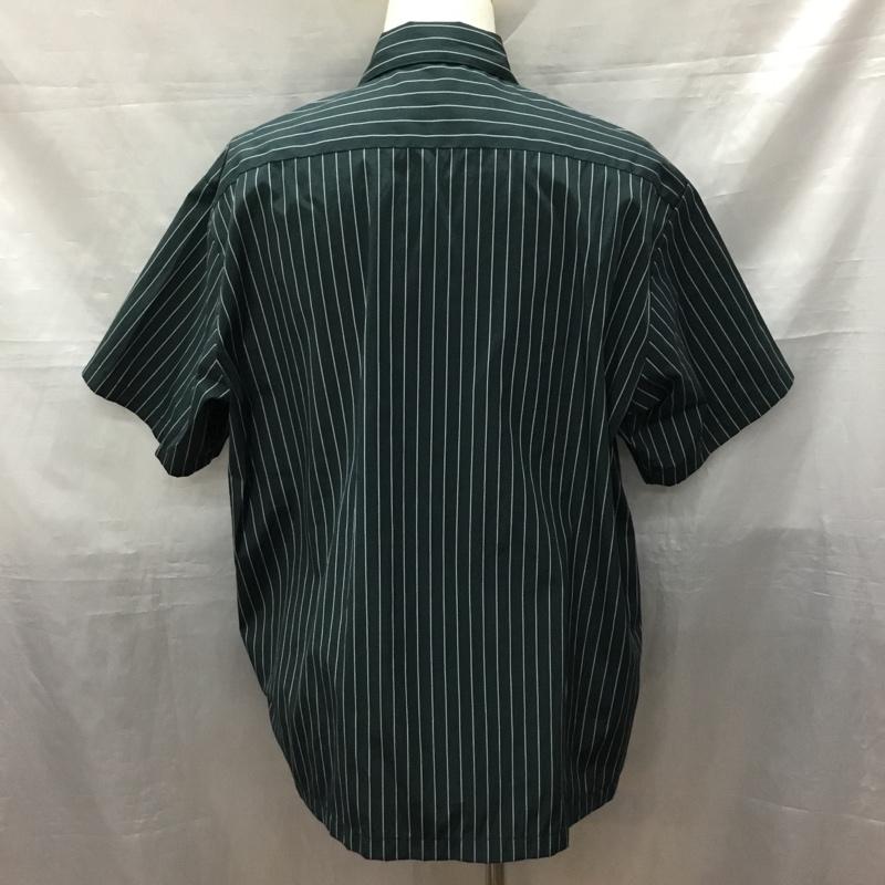 アヴィレックス AVIREX シャツ、ブラウス 半袖 半袖シャツ カラーシャツ 半袖カットソー ストライプシャツ XL ストライプ 緑 / グリーン /  メンズ USED 古着 中古 10120464