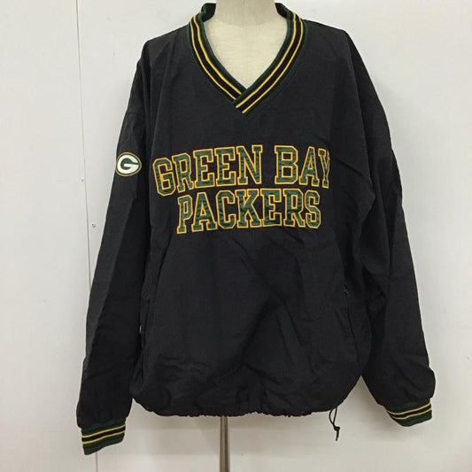 チャンピオン Champion ジャケット、上着 ジャケット、ブレザー NFL PROLINE 90s ナイロンジャケット Vネックカットソー XXL ロゴ、文字 黒 / ブラック /  メンズ USED 古着 中古 10127725