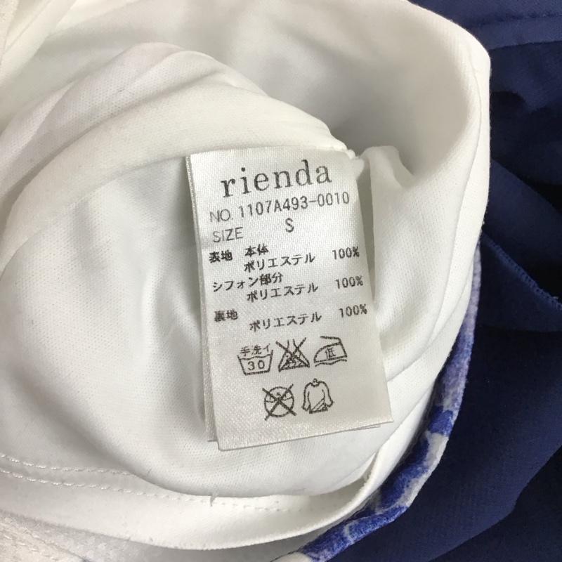リエンダ rienda ワンピース ミニスカート 1107A493-0010 キャミワンピース S 花柄 紺 / ネイビー / X 白 / ホワイト /  レディース USED 古着 中古 10114060