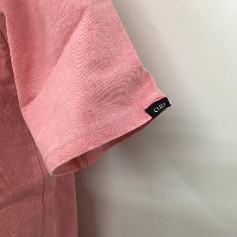 クラクト CLUCT Tシャツ 半袖 ロゴ、文字 X プリント 桃 / ピンク /  メンズ USED 古着 中古 10128349
