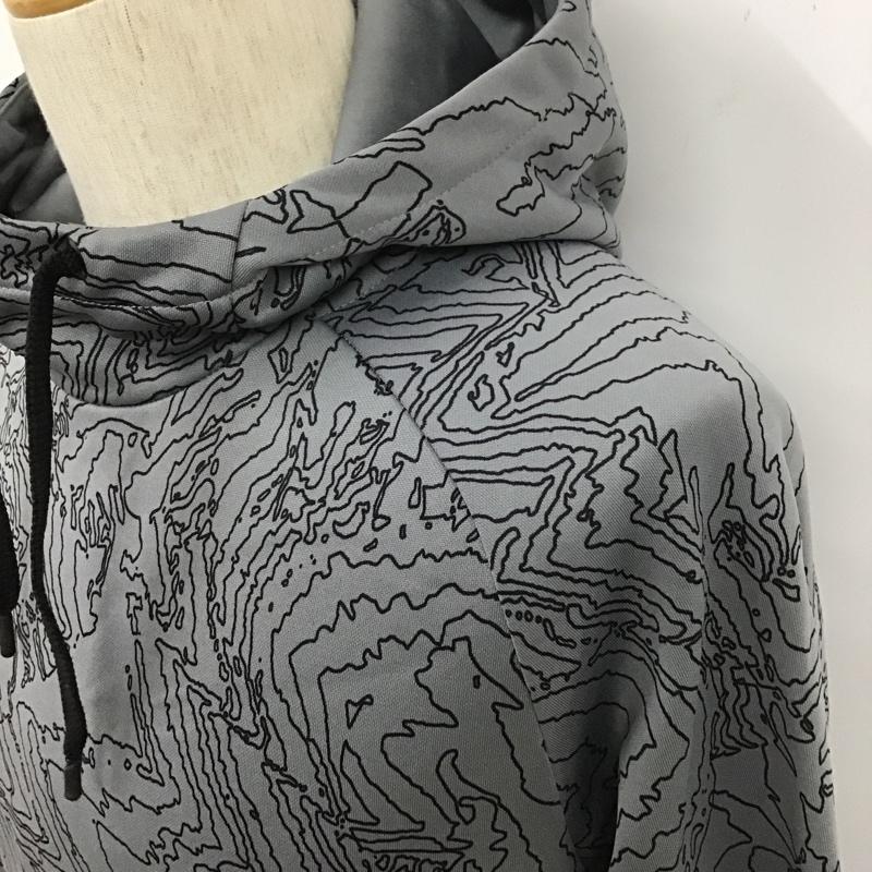 ナイキ NIKE パーカー 長袖 800306-065 DRI-FITパーカー プルオーバーパーカー スポーツウェア M 総柄 灰 / グレー /  メンズ USED 古着 中古 10105616