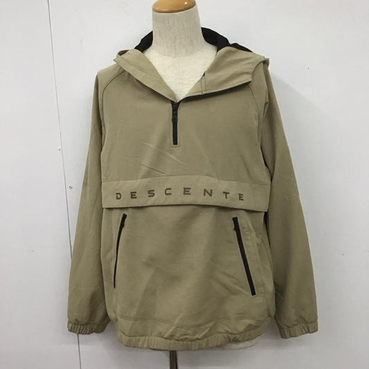 デサント DESCENTE ジャケット、上着 ジャンパー、ブルゾン 長袖パーカー フード長袖ジャケット ネックカラージップアップ プルオーバー 0 ロゴ、文字 ベージュ / ベージュ /  メンズ USED 古着 中古 10106317