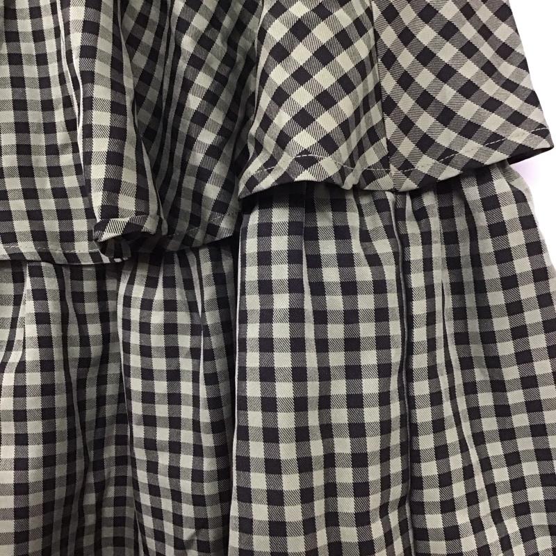 ダブルクローゼット w closet スカート ロングスカート FREE チェック 黒 / ブラック / X 緑 / グリーン /  レディース USED 古着 中古 10129624