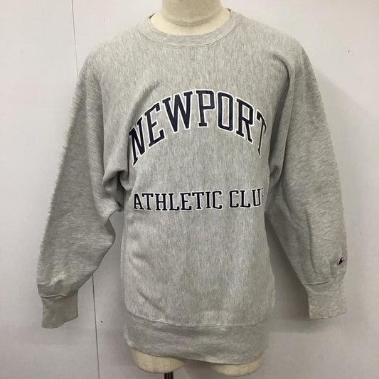 チャンピオン Champion トレーナー 長袖 REVERSE WEAVE スウェット 90年代 裏起毛 L ロゴ、文字 灰 / グレー /  メンズ USED 古着 中古 10115702