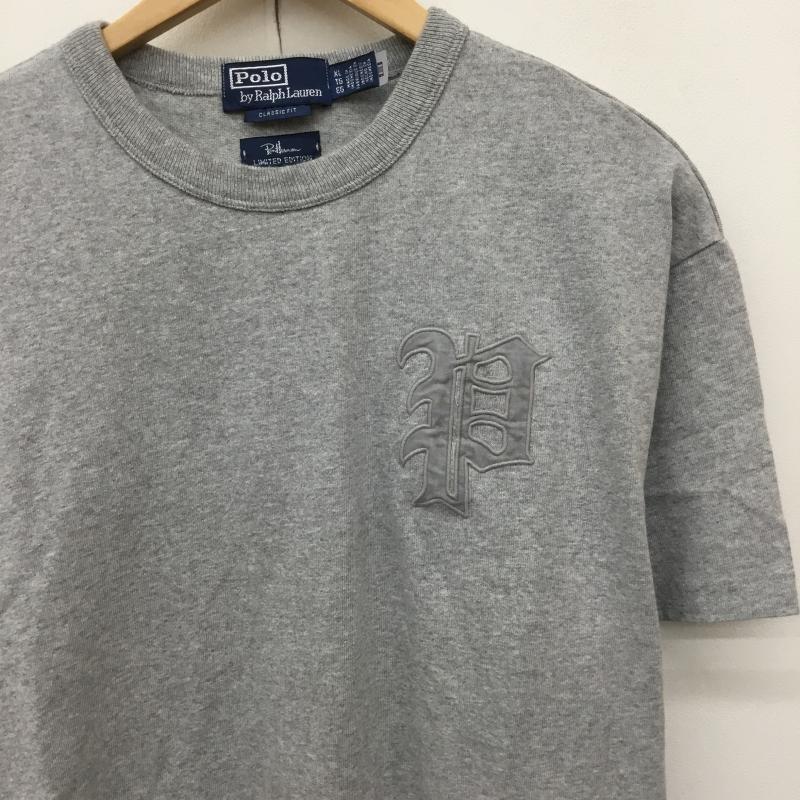 ポロラルフローレン POLO RALPH LAUREN Tシャツ 半袖 Ron Herman ロンハーマン　別注 XL ロゴ、文字 X ワンポイント 灰 / グレー /  メンズ USED 古着 中古 10141536