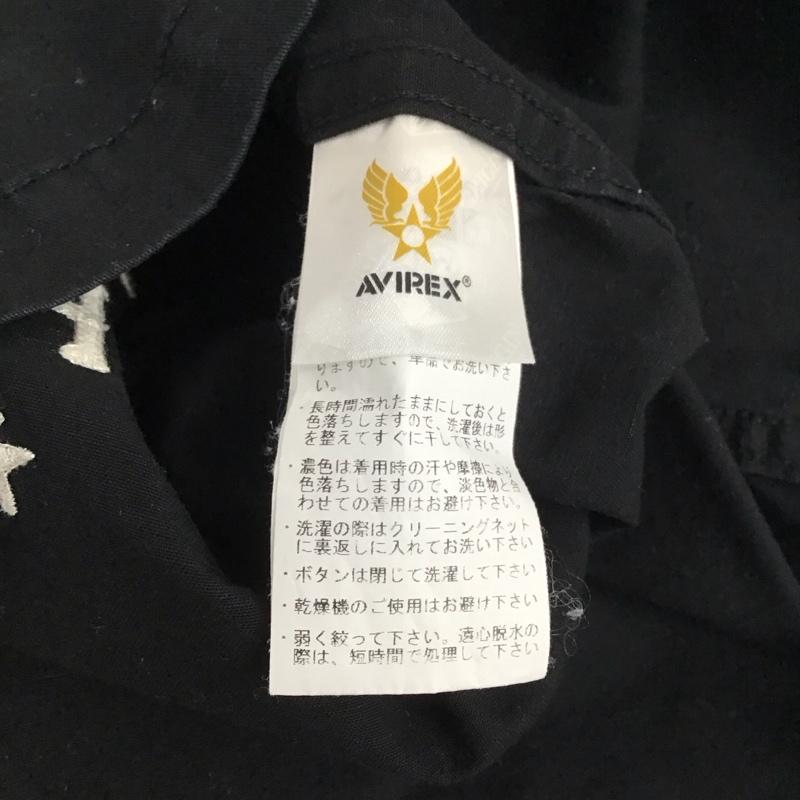 アヴィレックス AVIREX シャツ、ブラウス 長袖 長袖シャツ ミリタリーシャツ カラーシャツ M ロゴ、文字 黒 / ブラック /  メンズ USED 古着 中古 10135878