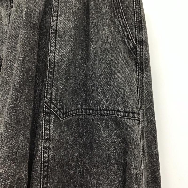 ニコアンド niko and... スカート ロングスカート L 無地 黒 / ブラック /  レディース USED 古着 中古 10129703