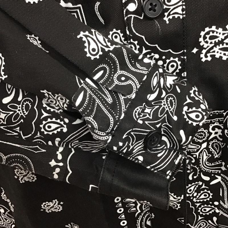 フリークスストア FREAK S STORE シャツ、ブラウス 長袖 203-1014 長袖シャツ カラーシャツ カジュアルシャツ S 総柄 X バンダナ柄 黒 / ブラック / X 白 / ホワイト /  メンズ USED 古着 中古 10107222