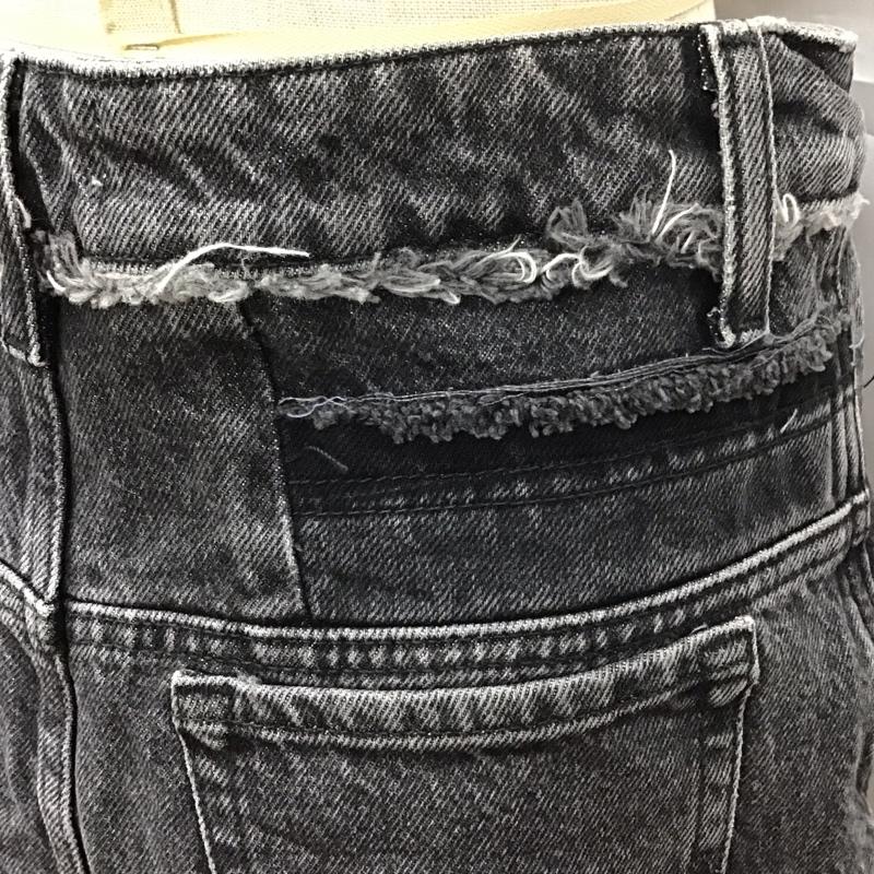 ザラベーシック ZARA BASIC スカート ひざ丈スカート デニムスカート XS 無地 黒 / ブラック /  レディース USED 古着 中古 10116769