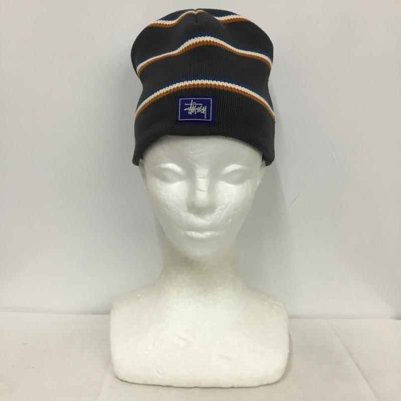ステューシー STUSSY 帽子 ニット帽 90年代 マルチボーダー ロゴ、文字 マルチカラー / マルチカラー /  メンズ USED 古着 中古 10137140