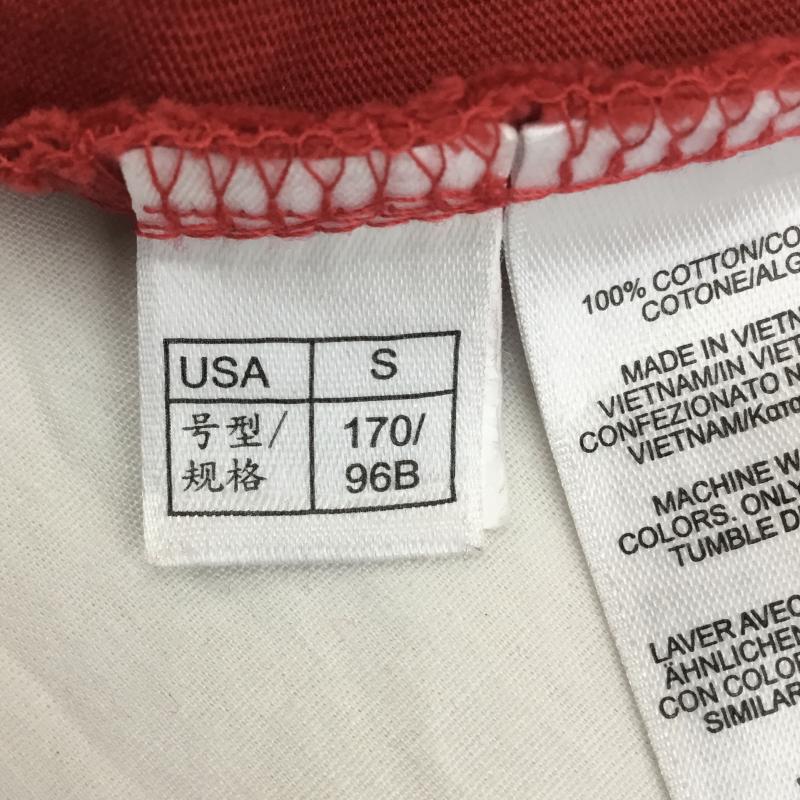 ブルックスブラザーズ BROOKS BROTHERS Tシャツ 半袖 Soft Comfort Short Sleeve T-Shirt S ロゴ、文字 赤 / レッド / X 水色 / ライトブルー /  メンズ USED 古着 中古 10130853