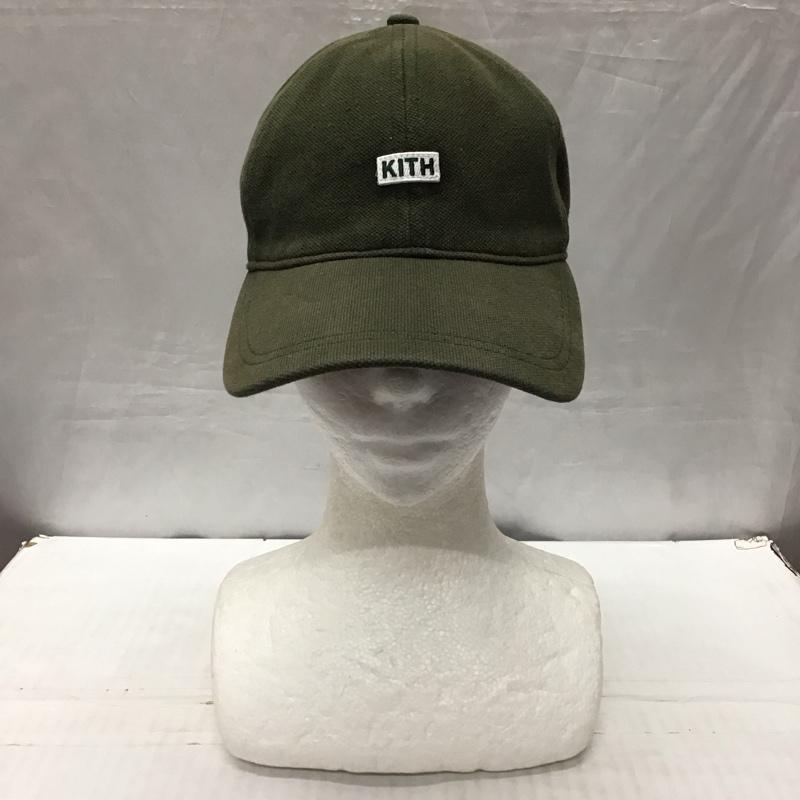 キス KITH 帽子 キャップ ボックスロゴ コットン ロゴ、文字 カーキ / カーキ /  メンズ USED 古着 中古 10121809