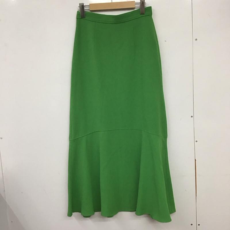 グリーンレーベルリラクシング green label relaxing スカート ロングスカート 3624-169-2183 マーメイド ライン マキシスカート 無地 緑 / グリーン /  レディース USED 古着 中古 10139954