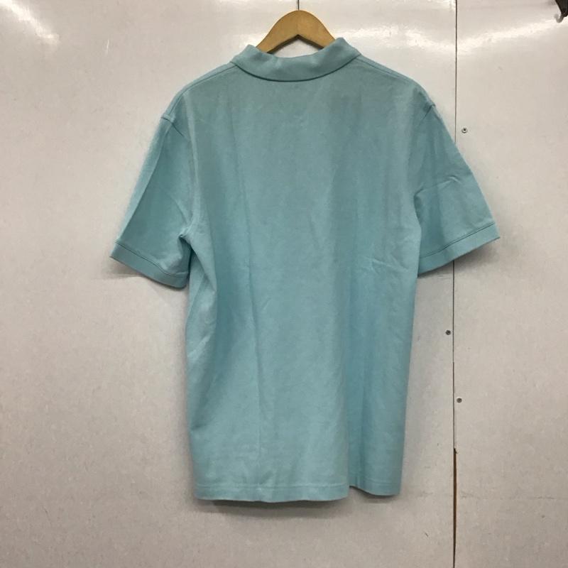 ランズエンド LANDS END ポロシャツ 半袖 半袖ポロシャツ カラーシャツ 半袖カットソー XL 無地 水色 / ライトブルー /  メンズ USED 古着 中古 10143489