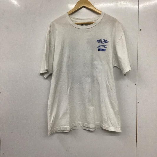 チャレンジャー CHALLENGER Tシャツ 半袖 半袖カットソー プリントTシャツ クルーネックカットソー XXL ロゴ、文字 白 / ホワイト /  メンズ USED 古着 中古 10137358
