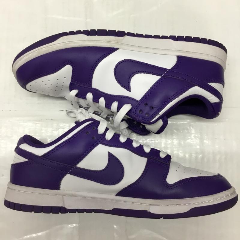 ナイキ NIKE スニーカー スニーカー DD1391 104 DUNK LOW RETRO 26.5cm 箱有 26.5cm ロゴ、文字 白 / ホワイト / X 紫 / パープル /  メンズ USED 古着 中古 10110574