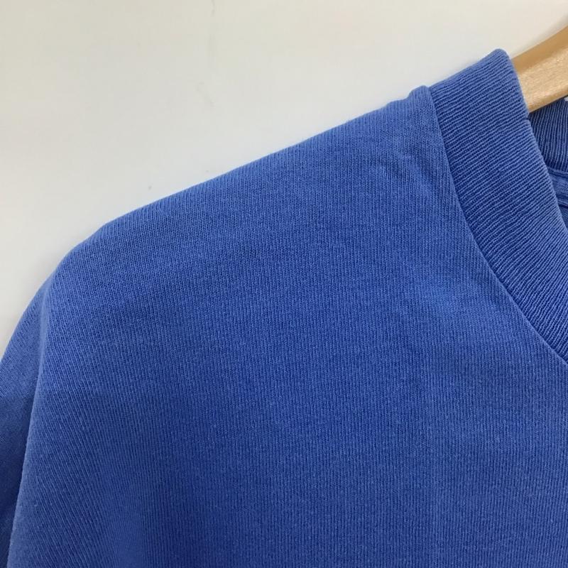 フルーツオブザルーム FRUIT OF THE LOOM Tシャツ 半袖 半袖カットソー プリントTシャツ クルーネックカットソー 80s L ロゴ、文字 青 / ブルー /  メンズ USED 古着 中古 10138161