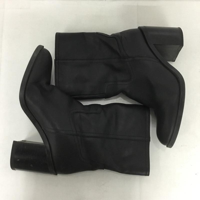ザラ ZARA ブーツ ショートブーツ 2105 410 800 フェイクレザー ヒール EU35 無地 黒 / ブラック /  レディース USED 古着 中古 10143926