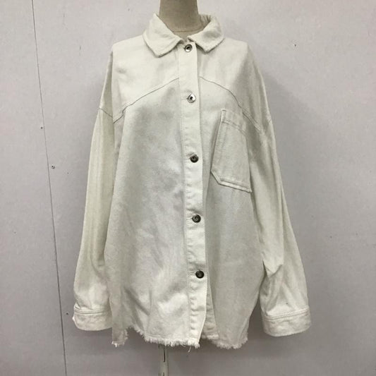 ザラ ZARA ジャケット、上着 ジャケット、ブレザー Gジャン デニムジャケット カラージャケット アウター M 無地 白 / ホワイト /  レディース USED 古着 中古 10109252