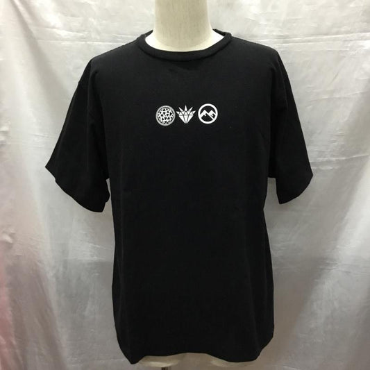 フラグスタフ FLAGSTUFF Tシャツ 半袖 半袖カットソー プリントTシャツ クルーネックカットソー L プリント 黒 / ブラック /  メンズ USED 古着 中古 10120114