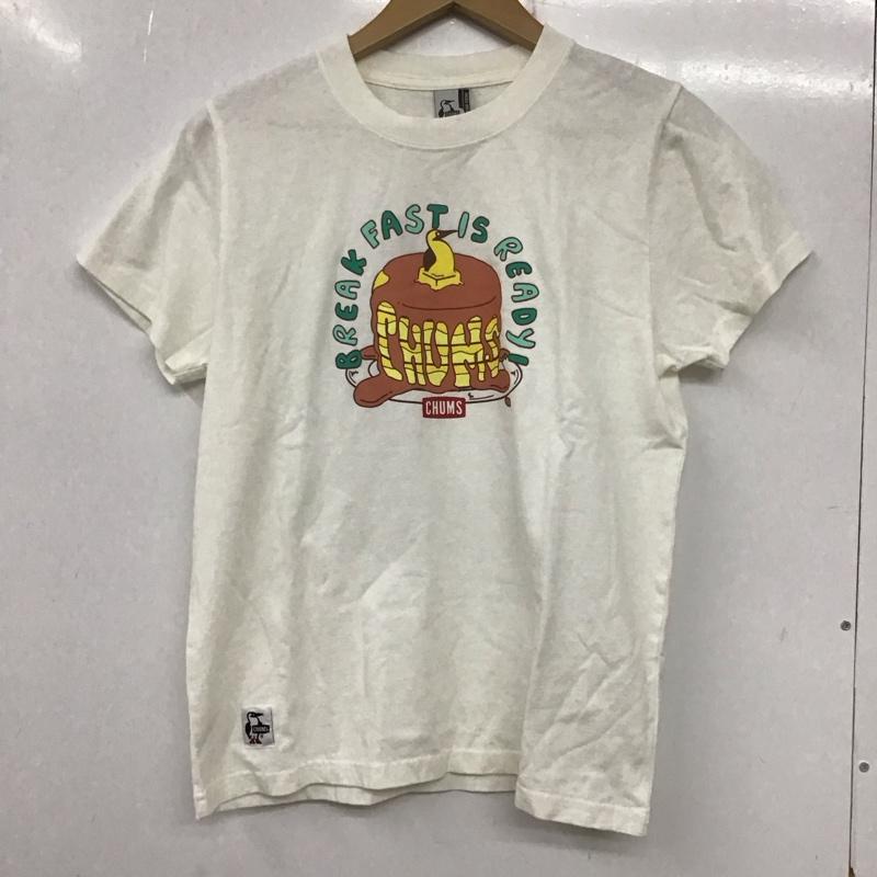 チャムス CHUMS Tシャツ 半袖 パンケーキTEE L プリント 白 / ホワイト /  レディース USED 古着 中古 10137178
