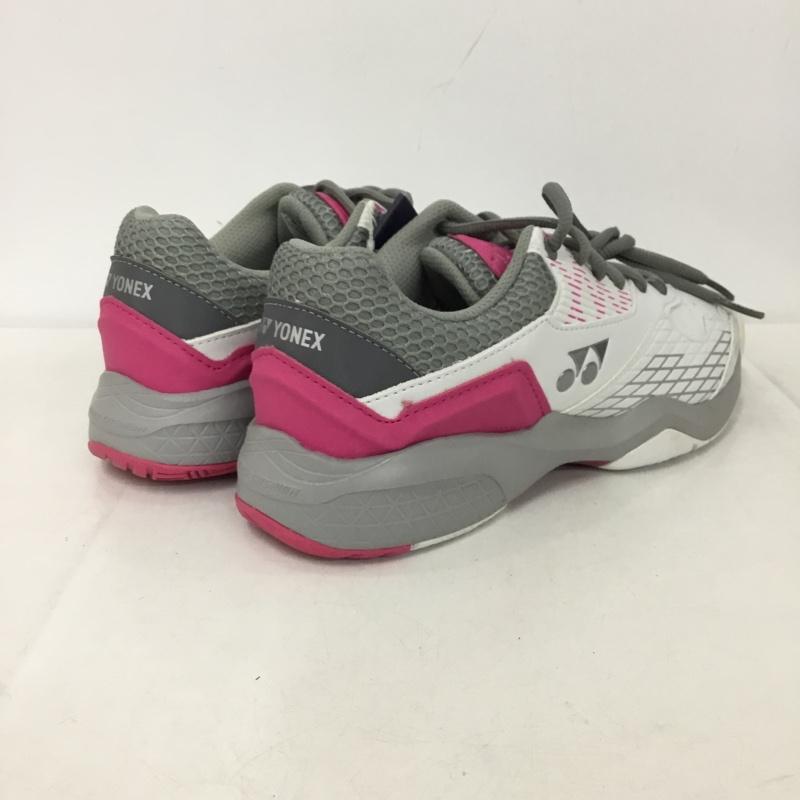 ヨネックス YONEX スニーカー スニーカー SHT103 テニスシューズ パワークッション103 箱有 23.5cm 23.5cm ロゴ、文字 白 / ホワイト / X 灰 / グレー / X 桃 / ピンク /  レディース USED 古着 中古 10147968