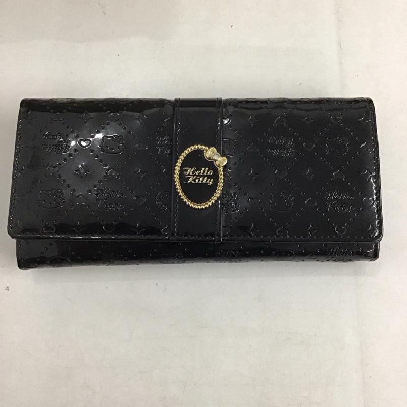 サンリオ sanrio 財布 長財布 キティちゃん ロゴ、文字 黒 / ブラック /  レディース USED 古着 中古 10141891