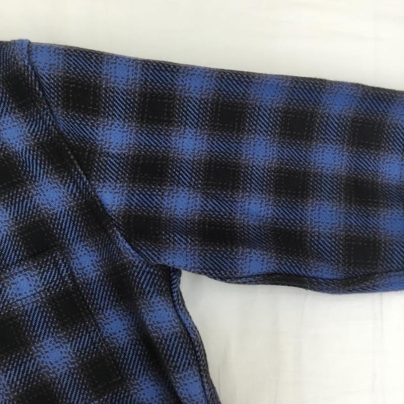 フラットヘッド The Flat Head シャツ、ブラウス 長袖 ヘビーウエイト フランネル シャツ 38 チェック 青 / ブルー /  メンズ USED 古着 中古 10095995