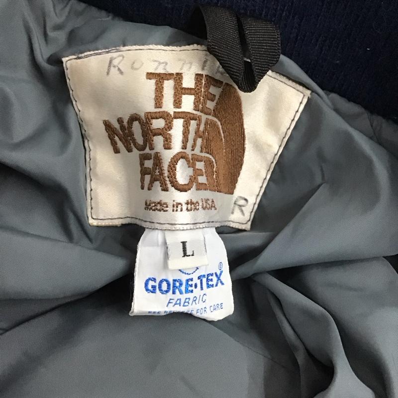 ザノースフェイス THE NORTH FACE ジャケット、上着 ジャンパー、ブルゾン ジップアップジャケット ジャンパー ナイロンジャケット カジュアルジャケット アウター 80s 茶タグ L ロゴ、文字 紺 / ネイビー /  メンズ USED 古着 中古 10106970