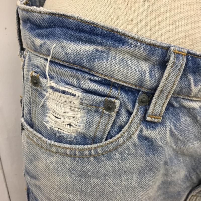 ジーナシス JEANASIS パンツ デニム、ジーンズ JS050064N9 デニムジーンズ スリムパンツ カジュアルパンツ S ダメージ加工 インディゴ / インディゴ /  レディース USED 古着 中古 10110105