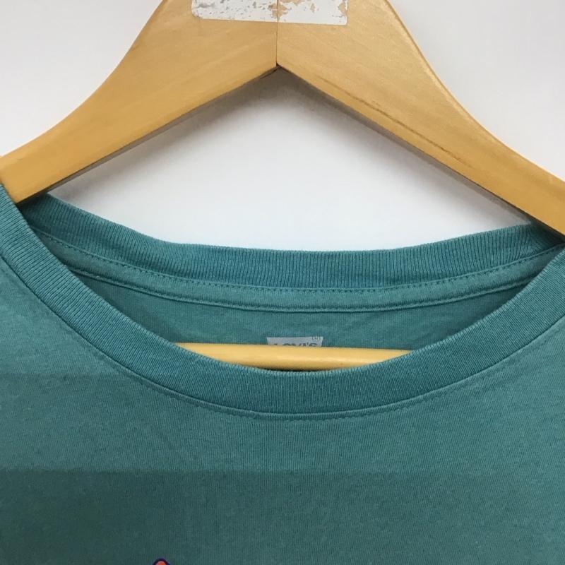 リーバイス Levi s Tシャツ 半袖 半袖カットソー プリントTシャツ クルーネックカットソー S ロゴ、文字 青 / ブルー /  メンズ USED 古着 中古 10140119