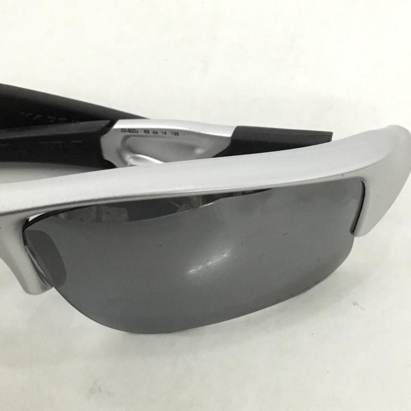オークリー OAKLEY めがね・サングラス サングラス 03-920J FLAK JACKET スポーツサングラス ミラーレンズ 箱有 ロゴ、文字 黒 / ブラック / X 銀 / シルバー /  メンズ USED 古着 中古 10129372