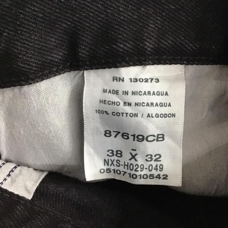 古着 USED パンツ デニム、ジーンズ デニムパンツ ワイドパンツ カジュアルパンツ 38インチ 無地 黒 / ブラック /  メンズ USED 古着 中古 10150076