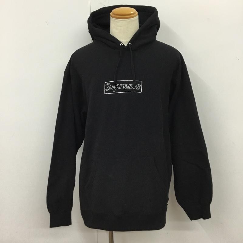 シュプリーム Supreme パーカー 長袖 21SS KAWS ChalkLogoHoodedSweatshirt 長袖パーカー プルオーバーパーカー XL ロゴ、文字 黒 / ブラック /  メンズ USED 古着 中古 10120661