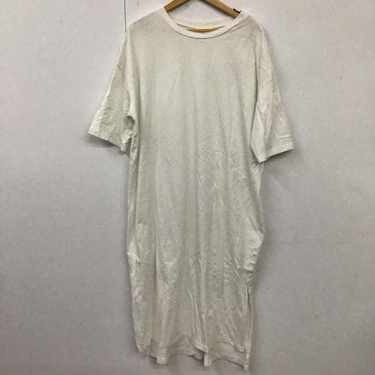 アースミュージックアンドエコロジー earth music&ecology ワンピース ロングスカート 1C96L1H0200 オーガニックコットンBIGシルエットワンピース FREE 無地 白 / ホワイト /  レディース USED 古着 中古 10119266