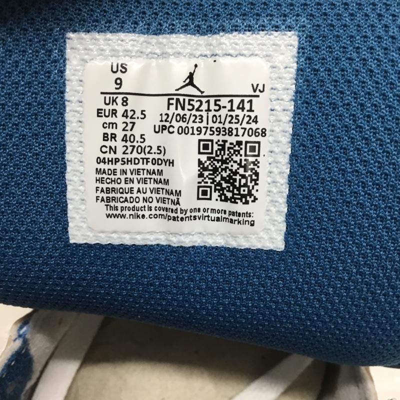 ナイキ NIKE スニーカー スニーカー FN5215 141 AIR JORDAN 1 MID SE 27cm 箱有 27.0cm ロゴ、文字 白 / ホワイト / X 青 / ブルー /  メンズ USED 古着 中古 10112847