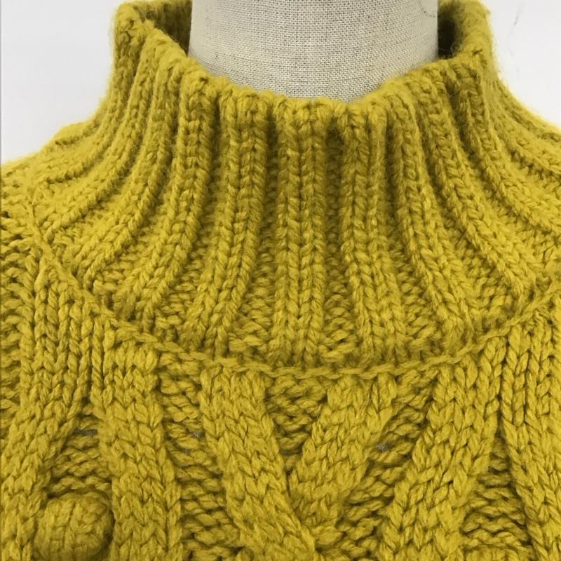 ザラ ZARA ベスト ベスト 5802 102 515 袖フリル ニット L  マスタード / マスタード /  レディース USED 古着 中古 10119608