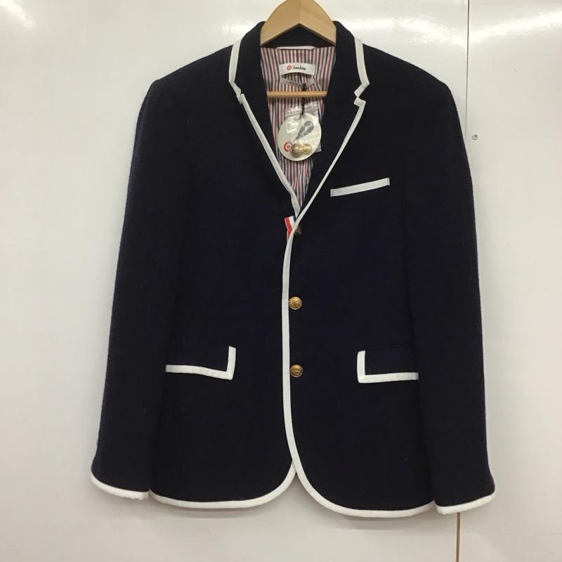 トムブラウン THOM BROWNE ジャケット、上着 ジャケット、ブレザー カジュアルジャケット アウター カラージャケット S 無地 紺 / ネイビー /  メンズ USED 古着 中古 10142968