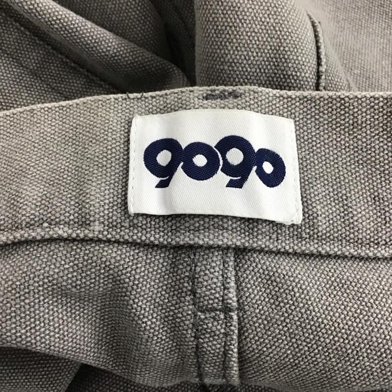ナインティナインティ 9090 パンツ デニム、ジーンズ デニムパンツ ワイドパンツ カジュアルパンツ XL ロゴ、文字 灰 / グレー /  メンズ USED 古着 中古 10140812