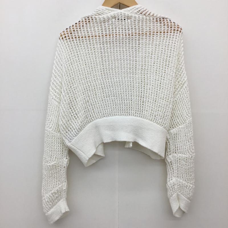 ココ ディール COCO DEAL カーディガン 長袖 2 無地 白 / ホワイト /  レディース USED 古着 中古 10135639