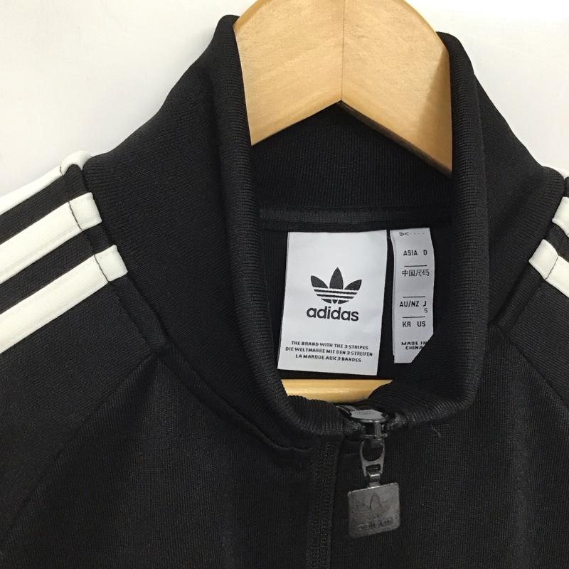 アディダス adidas ジャケット、上着 ジャケット、ブレザー JP1046 TheFirstトラックトップ ジップアップジャケット ジャージ S ロゴ、文字 白 / ホワイト / X 黒 / ブラック /  メンズ USED 古着 中古 10135851
