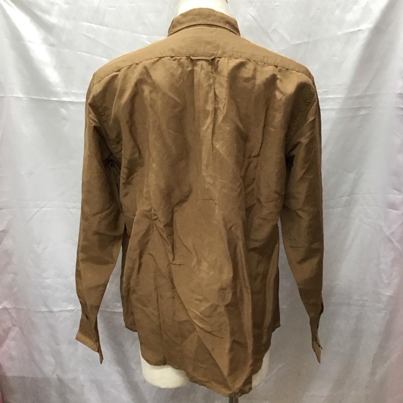 インヘリット INHERIT シャツ、ブラウス 長袖 長袖シャツ カラーシャツ ポケットシャツ 長袖カットソー XL 無地 茶 / ブラウン /  メンズ USED 古着 中古 10114361